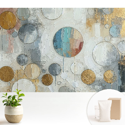 Luxusná tapeta s abstraktnými farebnými kruhmi