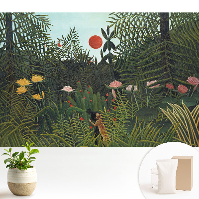 Tapeta Figúrka slnka v tropickej džungli