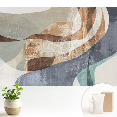 Tapeta na stenu Farebné, vlnité abstraktné tvary