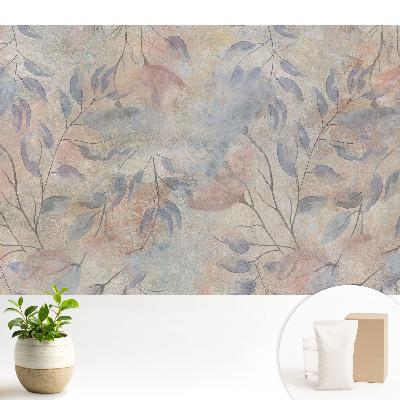Tapeta na stenu s jemnými vetvičkami a listami