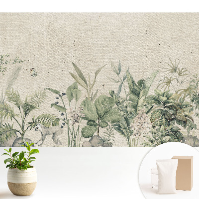 Tapeta s motívom exotickej flóry a fauny