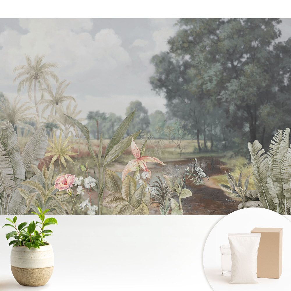 Tapeta do obývačky Tropická oáza zelene