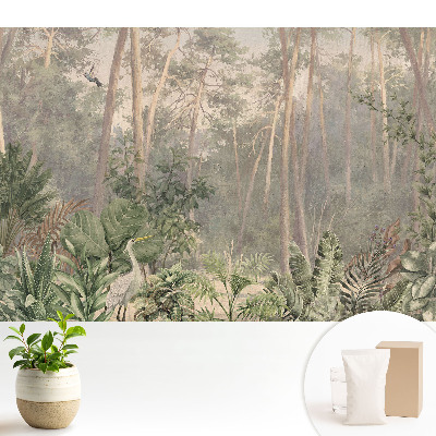 Tapeta na stenu Pastelová prírodná téma tropického lesa