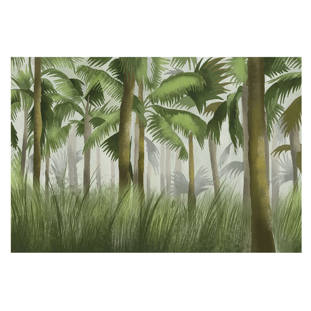 Tapeta s exotickou tropickou vegetáciou