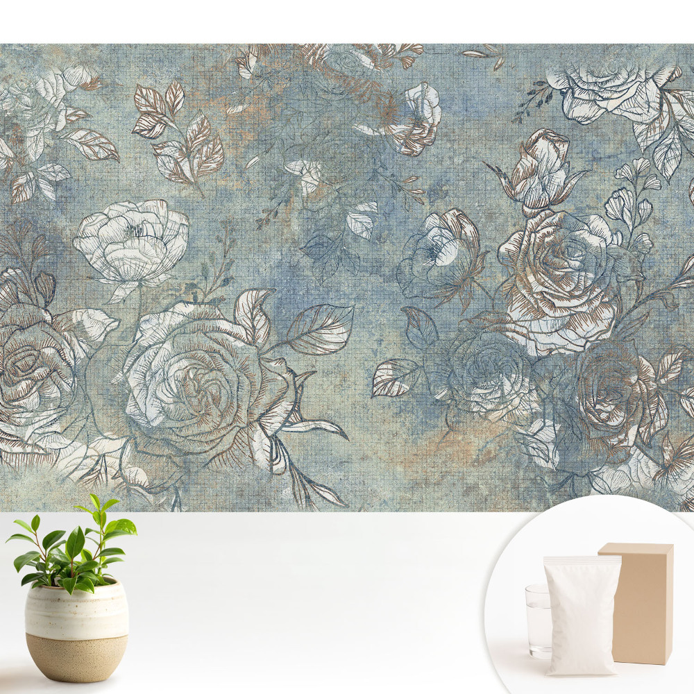 Luxusná tapeta Rustikálny kvetinový vzor