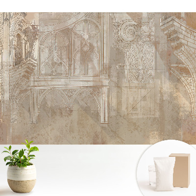 Tapeta na stenu s motívom architektonických detailov v klasickej kompozícii