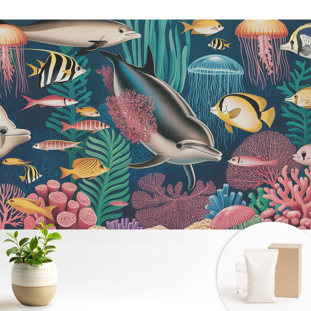 Tapeta do obývačky Podvodný svet plný farieb