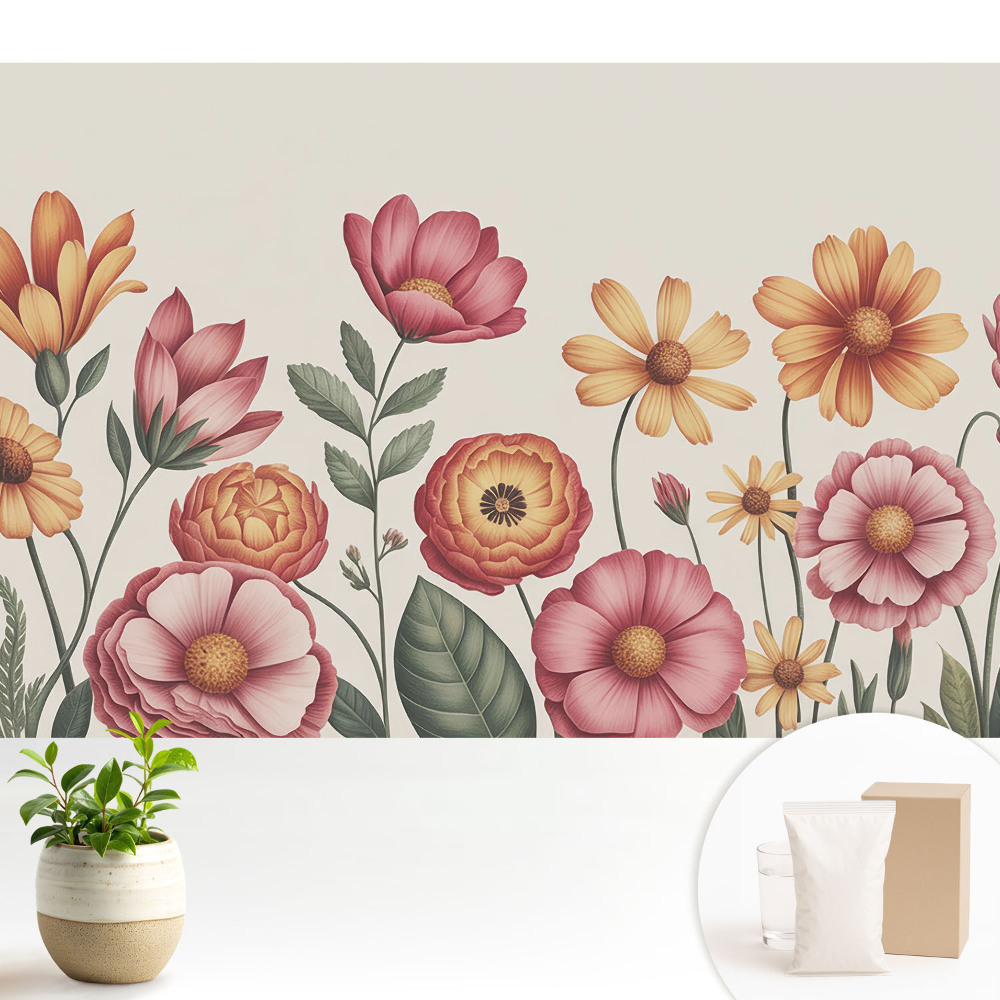 Tapeta Kvetinová elegancia klasický štýl harmónia