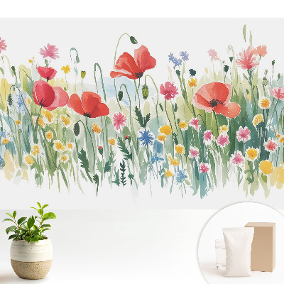 Tapeta Kvety na lúke pastelové farby príroda