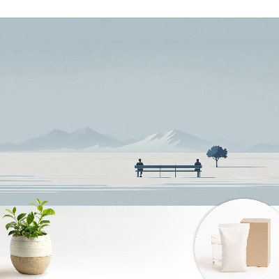 Tapeta s motívom pokoja na lavičke pod stromom