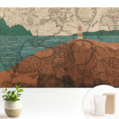 Luxusná tapeta Stará mapa s farbami