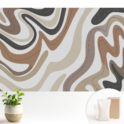 Tapeta Abstraktné čiary v zemitých tónoch