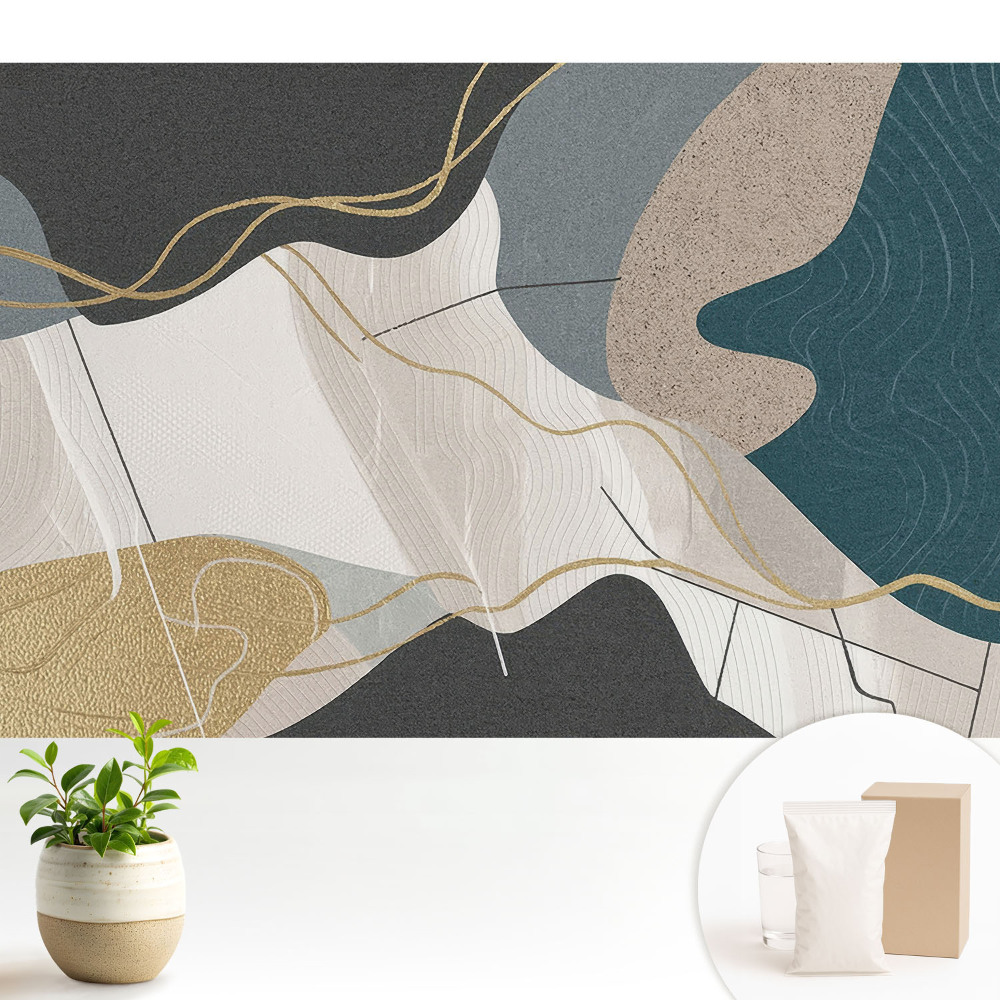 Luxusná tapeta Abstraktný geometrický vzor v tlmených farbách