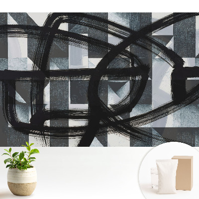 Tapeta do obývačky s dynamickou kontrastnou abstrakciou