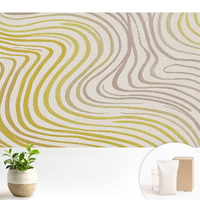 Tapeta do obývačky so zmyselným vzorom vlnitých čiar