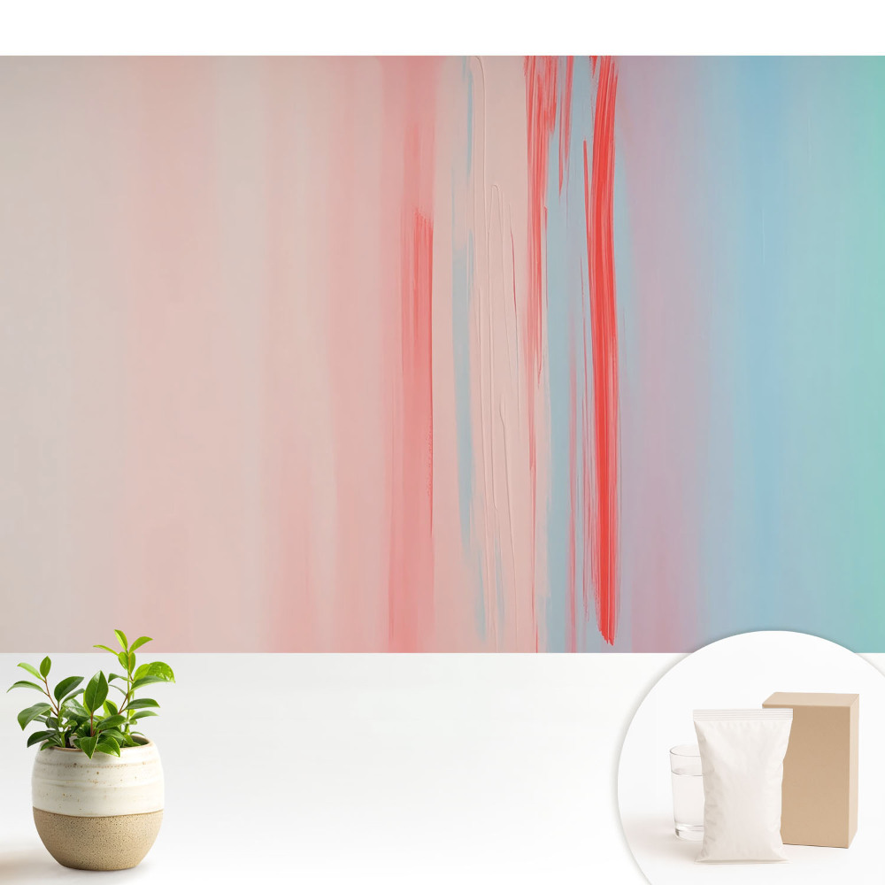Tapeta do obývačky Pastelové prechody a červená