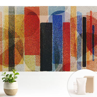 Luxusná tapeta s farebnými geometrickými tvarmi v abstraktnom štýle