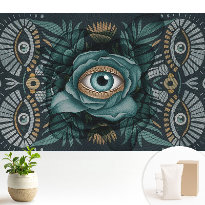 Tapeta do obývačky s motívom oka v boho štýle