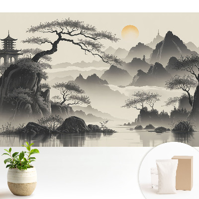 Luxusná tapeta Hmlistá orientálna krajina