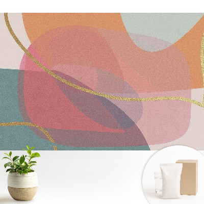 Luxusná tapeta s abstraktným motívom v teplých farbách