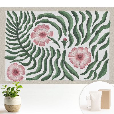 Tapeta s rastlinným symetrickým motívom evokujúcim eleganciu prírody