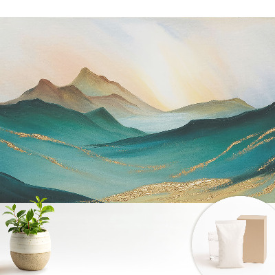 Tapeta do obývačky Hory a abstrakcia