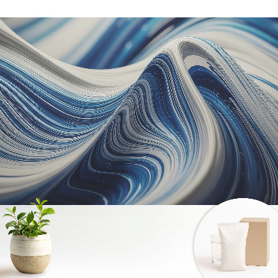 Tapeta s abstraktným motívom modrých vln