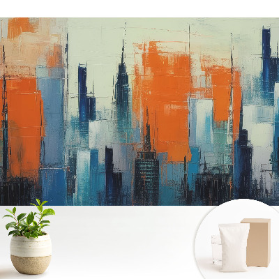 Luxusná tapeta Abstraktné budovy v živých farbách