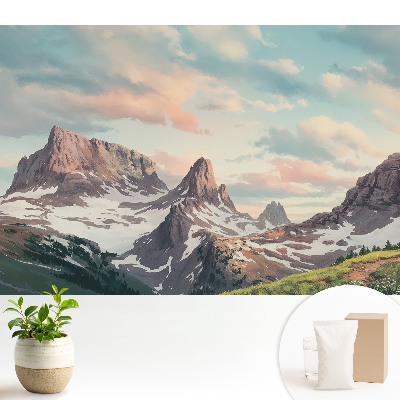 Tapeta na stenu Malebná horská krajina s oblakmi