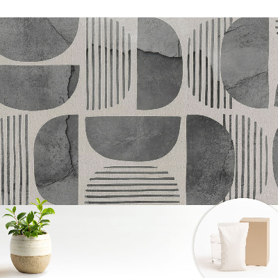 Luxusná tapeta s geometrickými vzormi a minimalistickými tvarmi