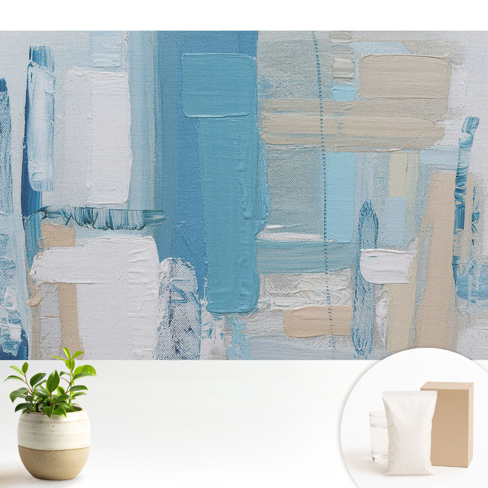 Tapeta na stenu Abstraktný modrý a béžový vzor