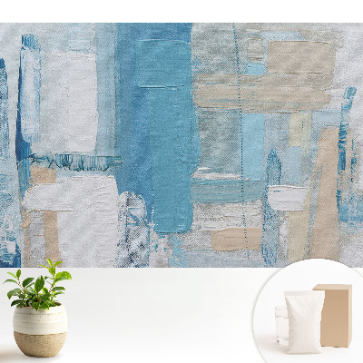 Tapeta na stenu Abstraktný modrý a béžový vzor