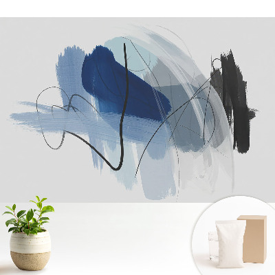 Tapeta s abstraktnými líniami a farebným moderným motívom