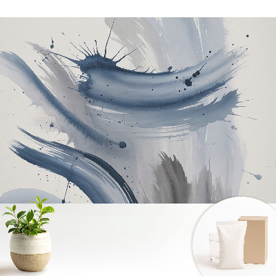 Tapeta do obývačky Modré abstraktné ťahy štetcom