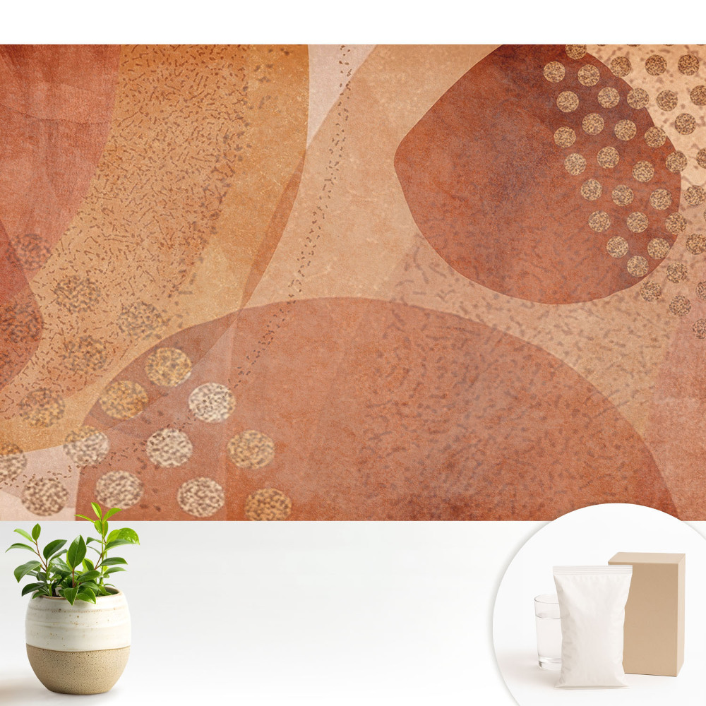 Tapeta Abstraktné zemité tvary a bodky