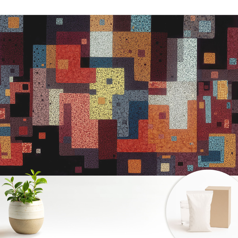 Luxusná tapeta Farebná geometrická abstrakcia