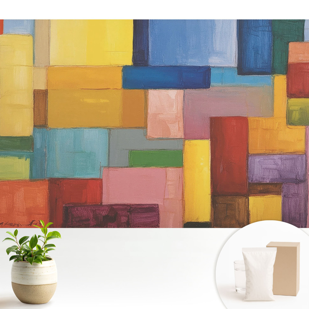 Tapeta na stenu Farebná geometria plná energie