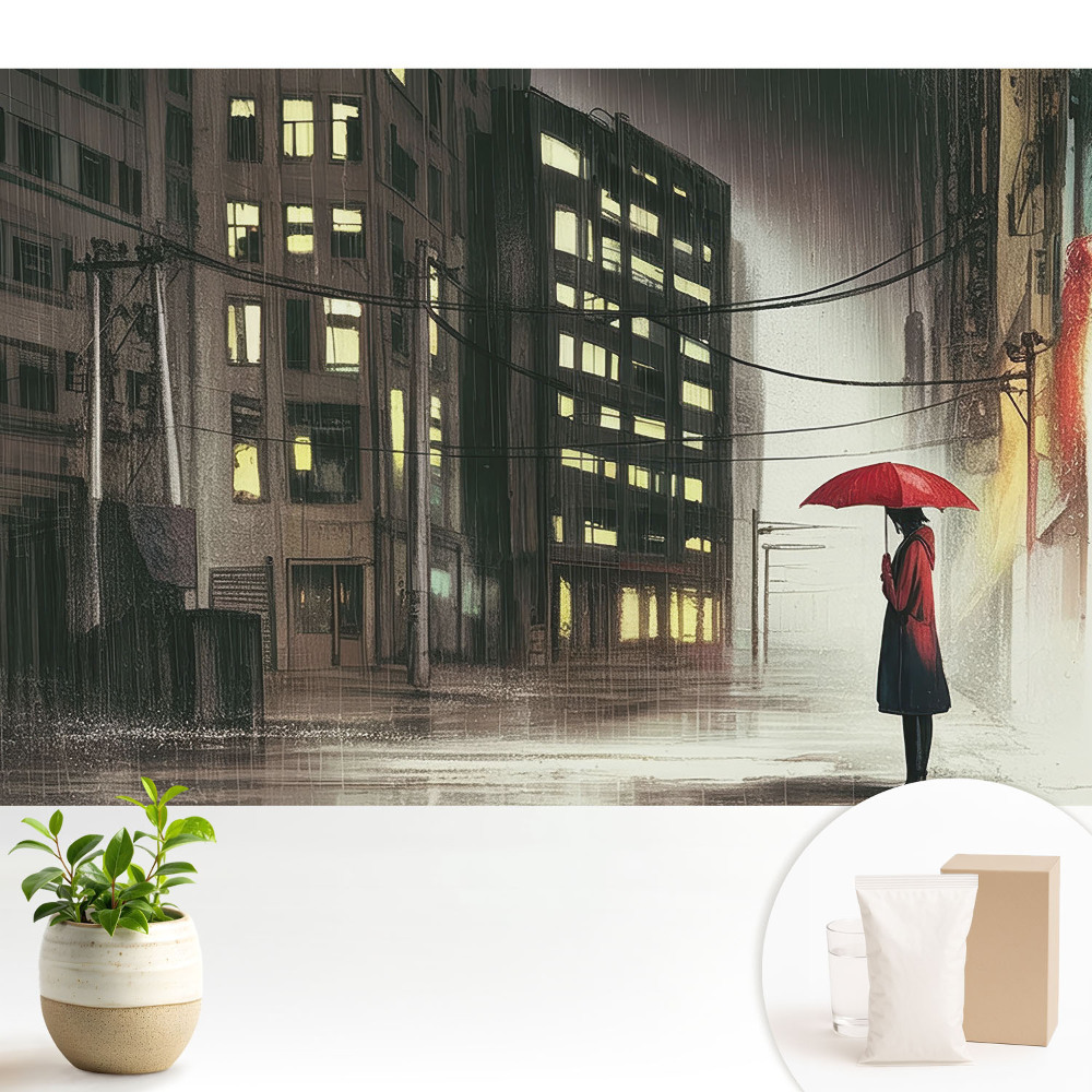 Tapeta na stenu Mestská noc, daždivé nálady, tajomstvo