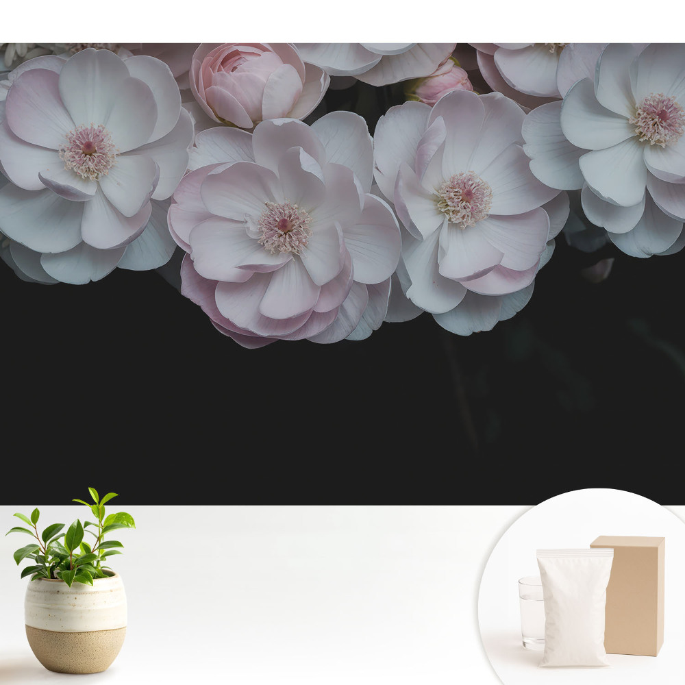 Tapeta Romantické kvety v jemných farbách