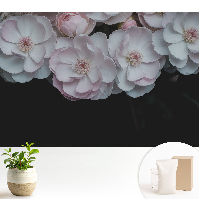 Tapeta Romantické kvety v jemných farbách