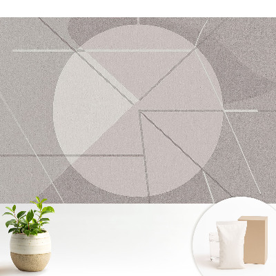 Luxusná tapeta s geometrickou abstrakciou v tlmených farbách