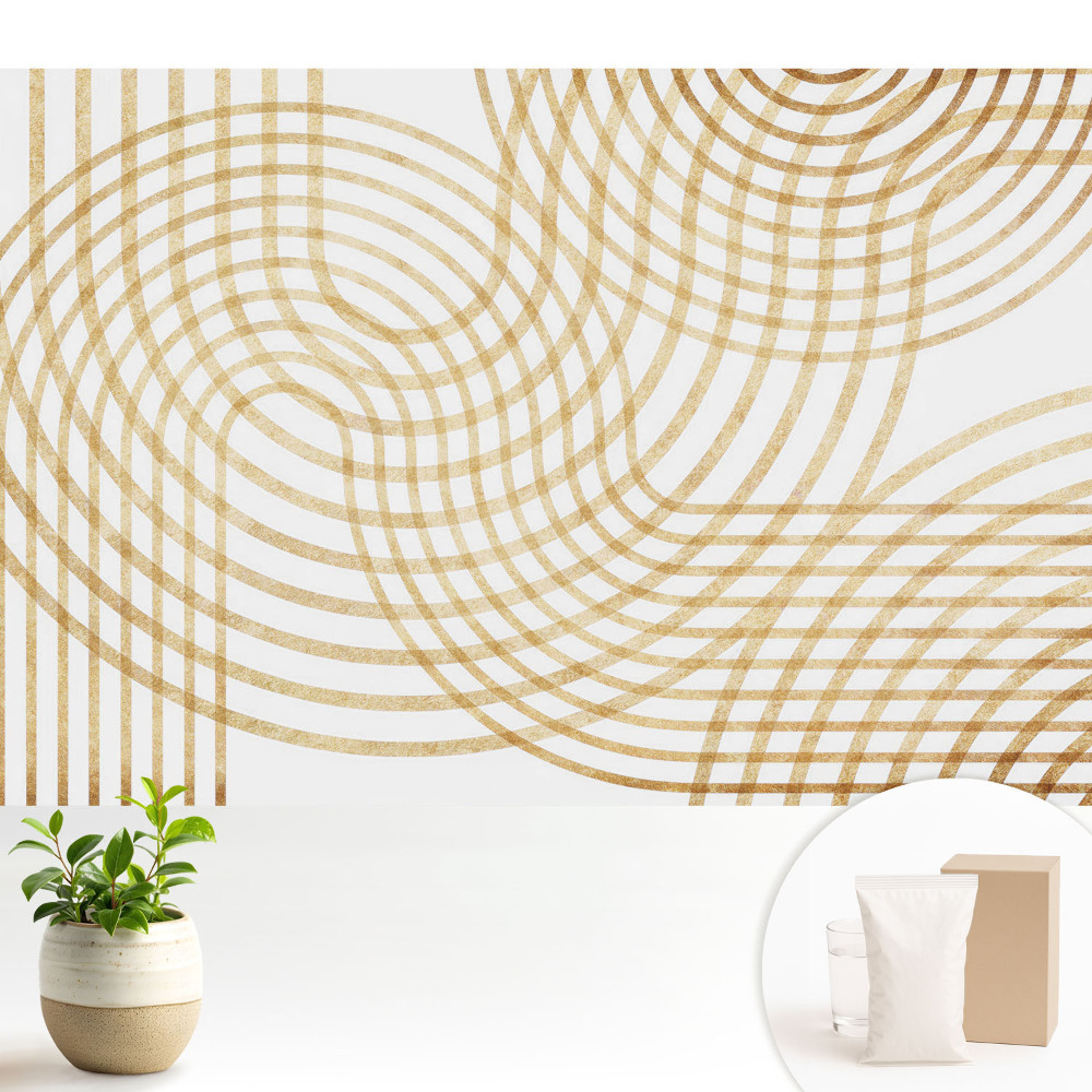 Tapeta do obývačky Dynamický geometrický elegantný vrkoč