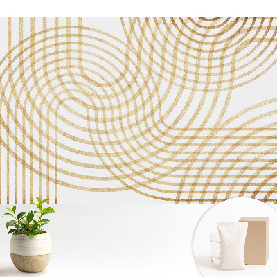 Tapeta do obývačky s dynamickým geometrickým vzorom v štýle elegantného vrkoča