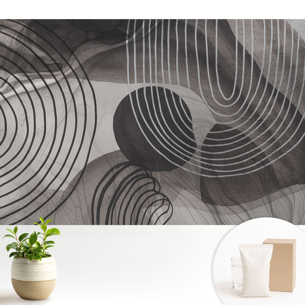 Tapeta Geometrické kontrastné čiary sivej