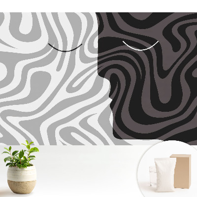 Tapeta Kontrastný abstraktný vzor tváre