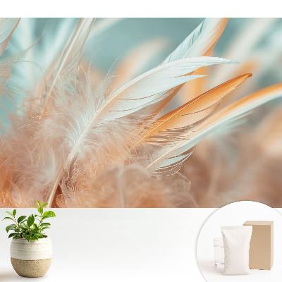 Luxusná tapeta s motívom pastelového peria