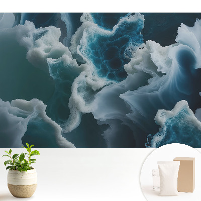 Tapeta s motívom modrých morských vĺn