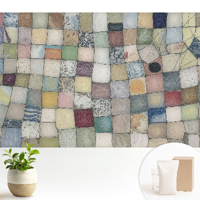 Luxusná tapeta s farebným abstraktným vzorom štvorcov