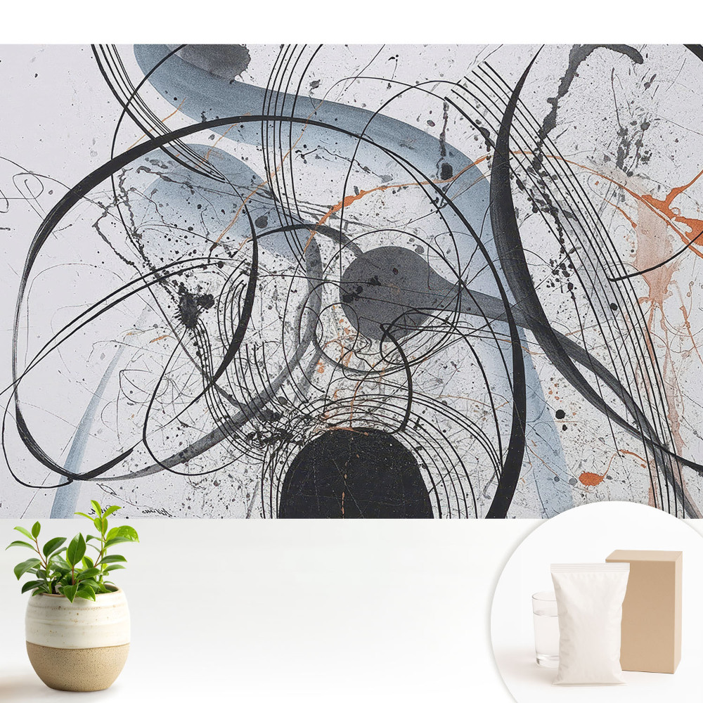 Tapeta do obývačky Abstraktné čiary rozptýlené zloženie