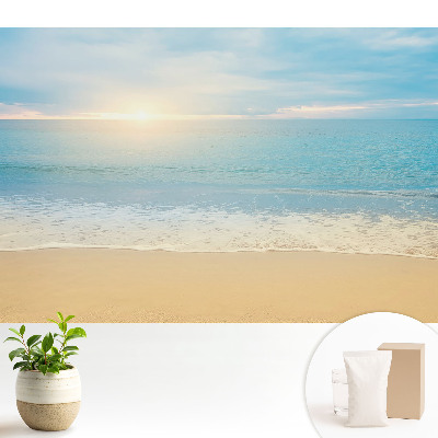 Tapeta „Slnečná ranná pláž“ s motívom harmonického mora